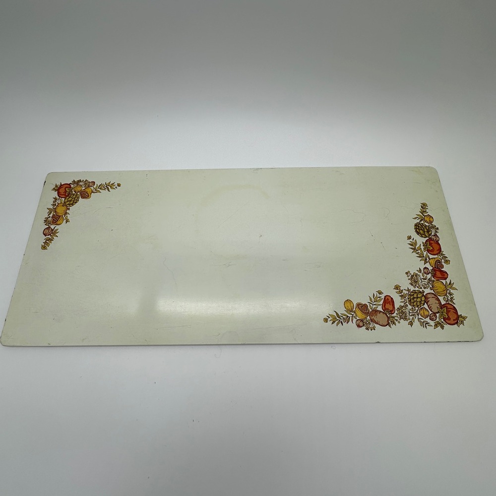Vintage DecorWare by Ballonoff Stove Counter Mat Harvest Vegetable Metal 20x8.5